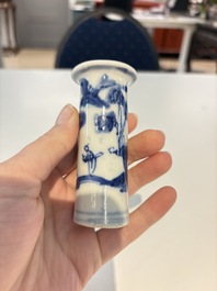 18 Chinese blue and white wares, Kangxi and later