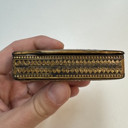 Two lacquered rectangular snuff boxes, Qajar and Ottoman Empire, 19th C.