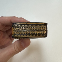 Two lacquered rectangular snuff boxes, Qajar and Ottoman Empire, 19th C.