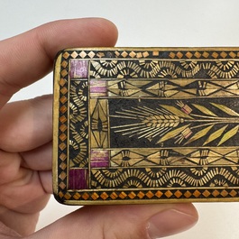 Two lacquered rectangular snuff boxes, Qajar and Ottoman Empire, 19th C.