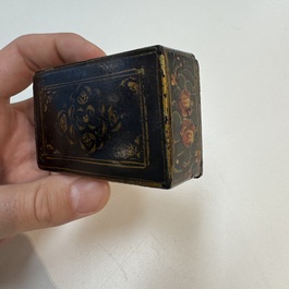 Two lacquered rectangular snuff boxes, Qajar and Ottoman Empire, 19th C.