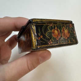 Two lacquered rectangular snuff boxes, Qajar and Ottoman Empire, 19th C.