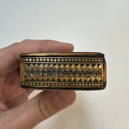 Two lacquered rectangular snuff boxes, Qajar and Ottoman Empire, 19th C.