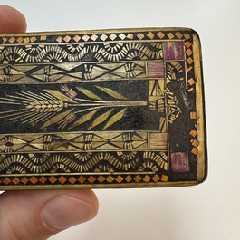 Two lacquered rectangular snuff boxes, Qajar and Ottoman Empire, 19th C.