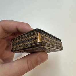 Two lacquered rectangular snuff boxes, Qajar and Ottoman Empire, 19th C.