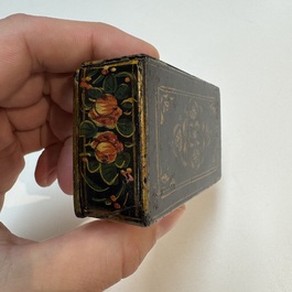 Two lacquered rectangular snuff boxes, Qajar and Ottoman Empire, 19th C.
