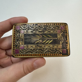 Two lacquered rectangular snuff boxes, Qajar and Ottoman Empire, 19th C.
