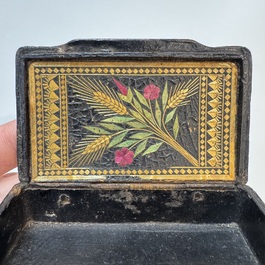 Two lacquered rectangular snuff boxes, Qajar and Ottoman Empire, 19th C.