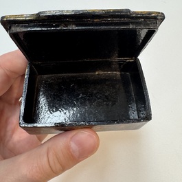 Two lacquered rectangular snuff boxes, Qajar and Ottoman Empire, 19th C.