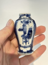 18 Chinese blue and white wares, Kangxi and later