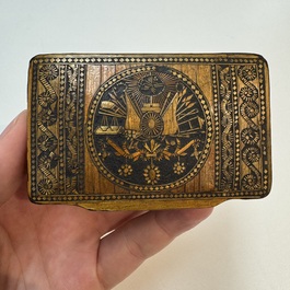 Two lacquered rectangular snuff boxes, Qajar and Ottoman Empire, 19th C.