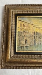 Giovanni Grubacs (1829-1919): 'Views of Venice', oil on panel, second half 19th C.