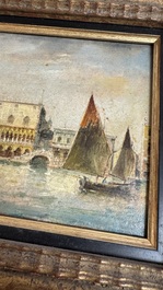 Giovanni Grubacs (1829-1919): 'Views of Venice', oil on panel, second half 19th C.