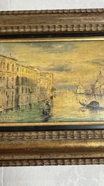 Giovanni Grubacs (1829-1919): 'Views of Venice', oil on panel, second half 19th C.