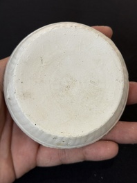 Nine Chinese white-glazed boxes and covers with incised floral design from the Jepara shipwreck, Dehua or Anxi kiln, Song