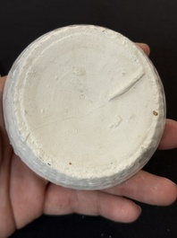 Nine Chinese white-glazed boxes and covers with incised floral design from the Jepara shipwreck, Dehua or Anxi kiln, Song