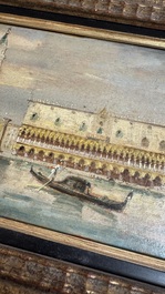 Giovanni Grubacs (1829-1919): 'Views of Venice', oil on panel, second half 19th C.