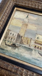 Giovanni Grubacs (1829-1919): 'Views of Venice', oil on panel, second half 19th C.