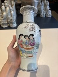 11 Chinese famille rose vases, Guang Hua Yi Pin 光華藝品, Qianlong and Jingdezhen marks, 20th C.
