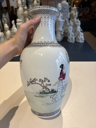 11 Chinese famille rose vases, Guang Hua Yi Pin 光華藝品, Qianlong and Jingdezhen marks, 20th C.