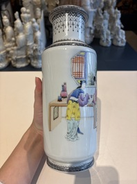 11 Chinese famille rose vases, Guang Hua Yi Pin 光華藝品, Qianlong and Jingdezhen marks, 20th C.