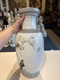 11 Chinese famille rose vases, Guang Hua Yi Pin 光華藝品, Qianlong and Jingdezhen marks, 20th C.