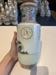 11 Chinese famille rose vases, Guang Hua Yi Pin 光華藝品, Qianlong and Jingdezhen marks, 20th C.