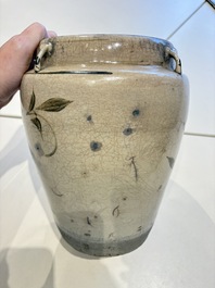 A Chinese cizhou jar with mythical horse design, 17/18th C.