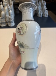 11 Chinese famille rose vases, Guang Hua Yi Pin 光華藝品, Qianlong and Jingdezhen marks, 20th C.