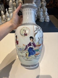 11 Chinese famille rose vases, Guang Hua Yi Pin 光華藝品, Qianlong and Jingdezhen marks, 20th C.