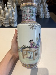 11 Chinese famille rose vases, Guang Hua Yi Pin 光華藝品, Qianlong and Jingdezhen marks, 20th C.