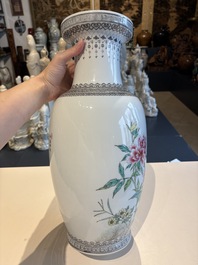 11 Chinese famille rose vases, Guang Hua Yi Pin 光華藝品, Qianlong and Jingdezhen marks, 20th C.