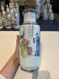 11 Chinese famille rose vases, Guang Hua Yi Pin 光華藝品, Qianlong and Jingdezhen marks, 20th C.