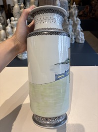 11 Chinese famille rose vases, Guang Hua Yi Pin 光華藝品, Qianlong and Jingdezhen marks, 20th C.