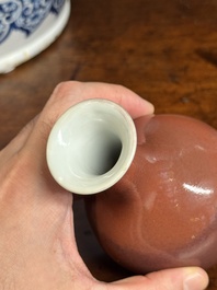 A fine Chinese copper-red-glazed vase, Yongzheng mark and of the period