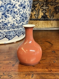 A fine Chinese copper-red-glazed vase, Yongzheng mark and of the period