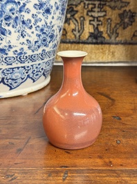 A fine Chinese copper-red-glazed vase, Yongzheng mark and of the period