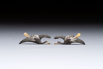 A varied group of six Japanese koshirae components or sword fittings, Edo