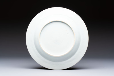 A Chinese famille rose 'The Judgement of Paris' plate, Qianlong