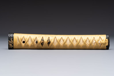 A varied group of six Japanese koshirae components or sword fittings, Edo