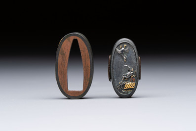 A varied group of six Japanese koshirae components or sword fittings, Edo