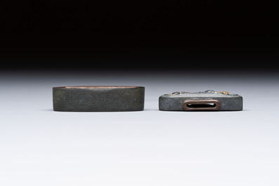 A varied group of six Japanese koshirae components or sword fittings, Edo