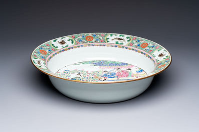 A large Chinese famille rose 'General Yang' basin, Yongzheng