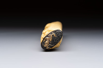 A varied group of six Japanese koshirae components or sword fittings, Edo