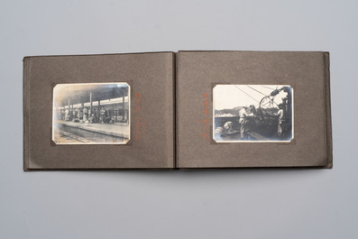 Five photo albums on the Imperial Japanese Navy, compiled by a naval captain, 1919-1940
