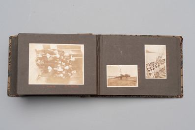Five photo albums on the Imperial Japanese Navy, compiled by a naval captain, 1919-1940