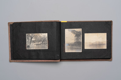 Five photo albums on the Imperial Japanese Navy, compiled by a naval captain, 1919-1940