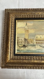 Giovanni Grubacs (1829-1919): 'Views of Venice', oil on panel, second half 19th C.