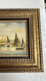 Giovanni Grubacs (1829-1919): 'Views of Venice', oil on panel, second half 19th C.