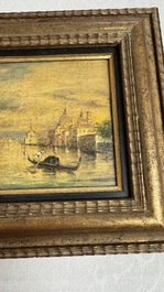 Giovanni Grubacs (1829-1919): 'Views of Venice', oil on panel, second half 19th C.